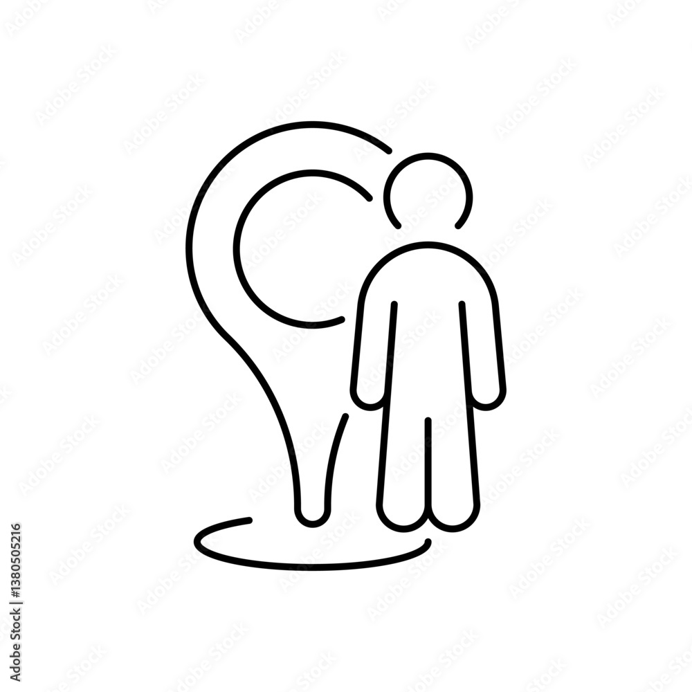 Poster location pointer vector icon. location pin icon. modern map marker. location mark icon. map marker