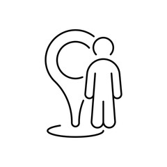 Location pointer vector icon. Location pin icon. Modern map marker. Location mark icon. Map Marker