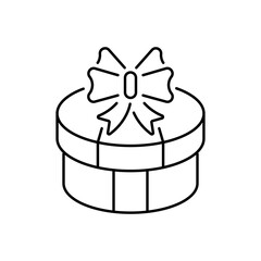 Gift vector icon. Gift box symbol. Gift outline vector icon