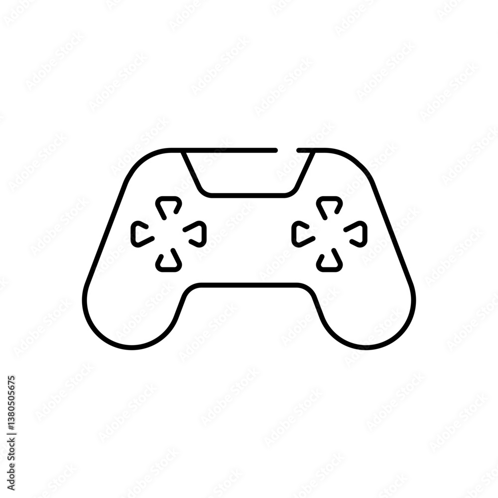 Poster console vector icon. joystick symbol. gamepad outline vector icon