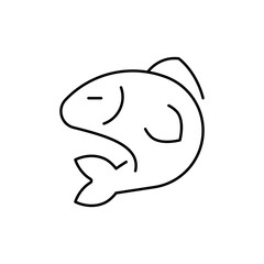 Fish vector icon. Fish symbol