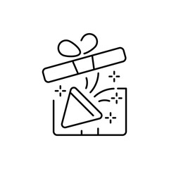 Gift vector icon. Present symbol. Gift outline vector icon