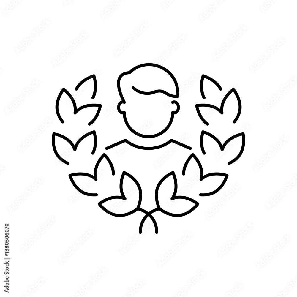 Poster user vector icon.user symbol. user outline vector icon