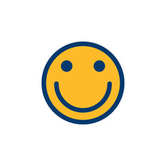 Smile icon vector isolated on white background. Smile vector icon. Emoticon Icon vector. Emoji