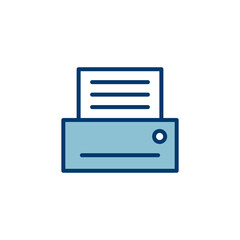 Printer icon vector isolated on white background. print icon. Fax vector icon.