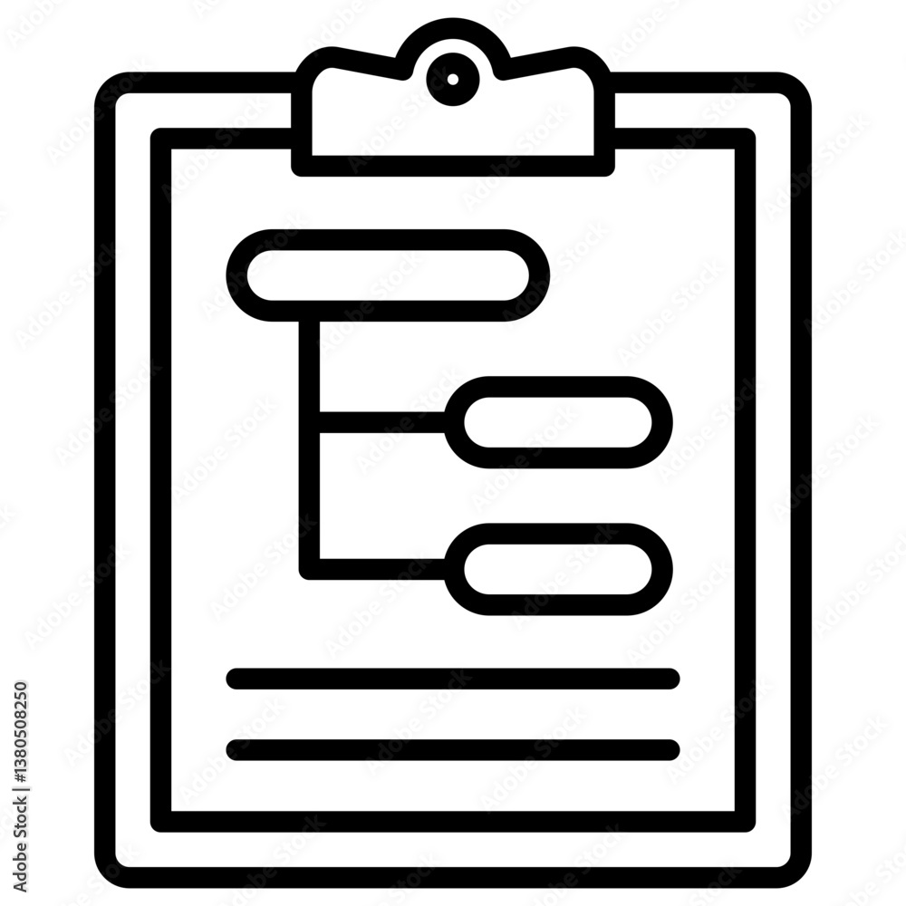 Poster subtask line icon