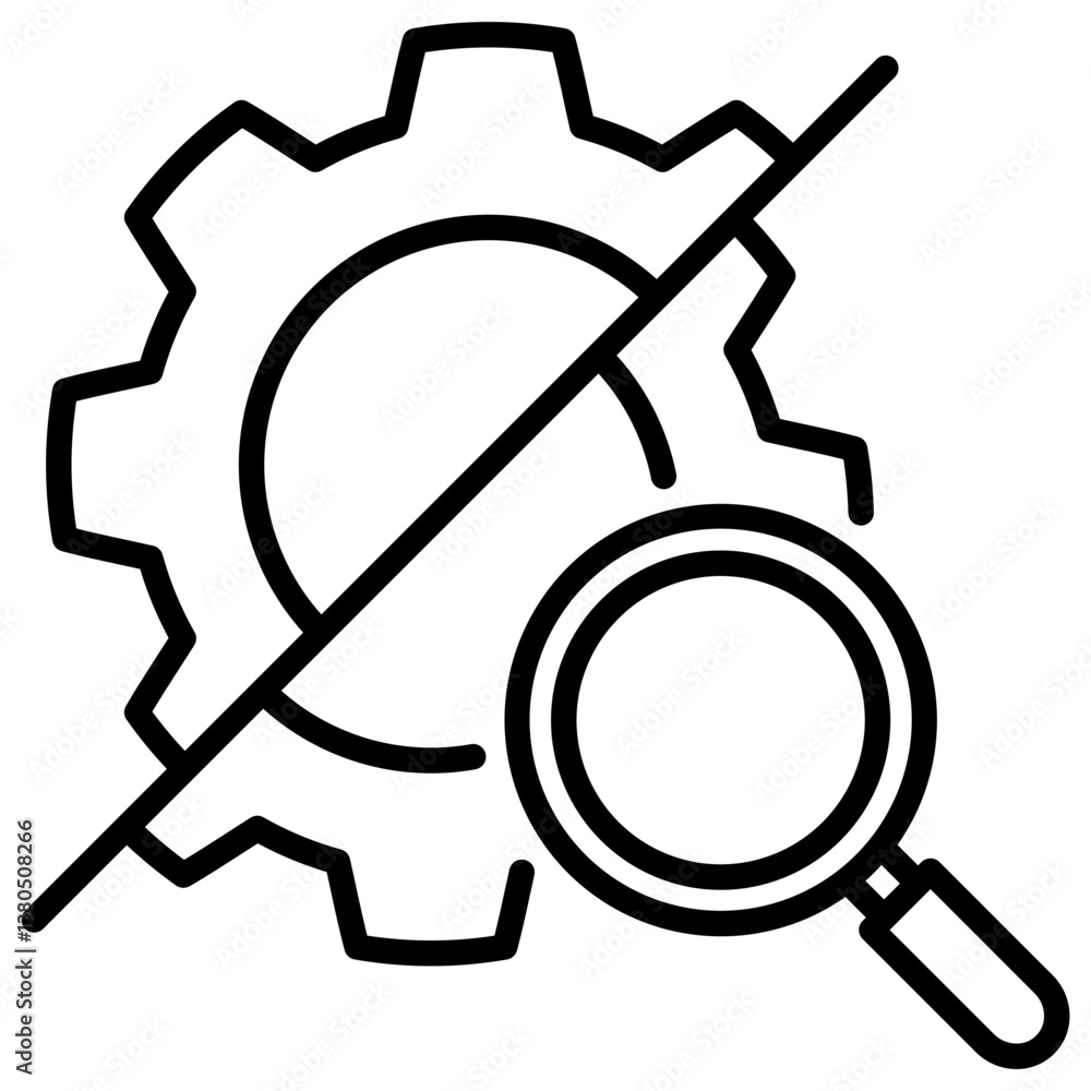 Poster breakdown line icon