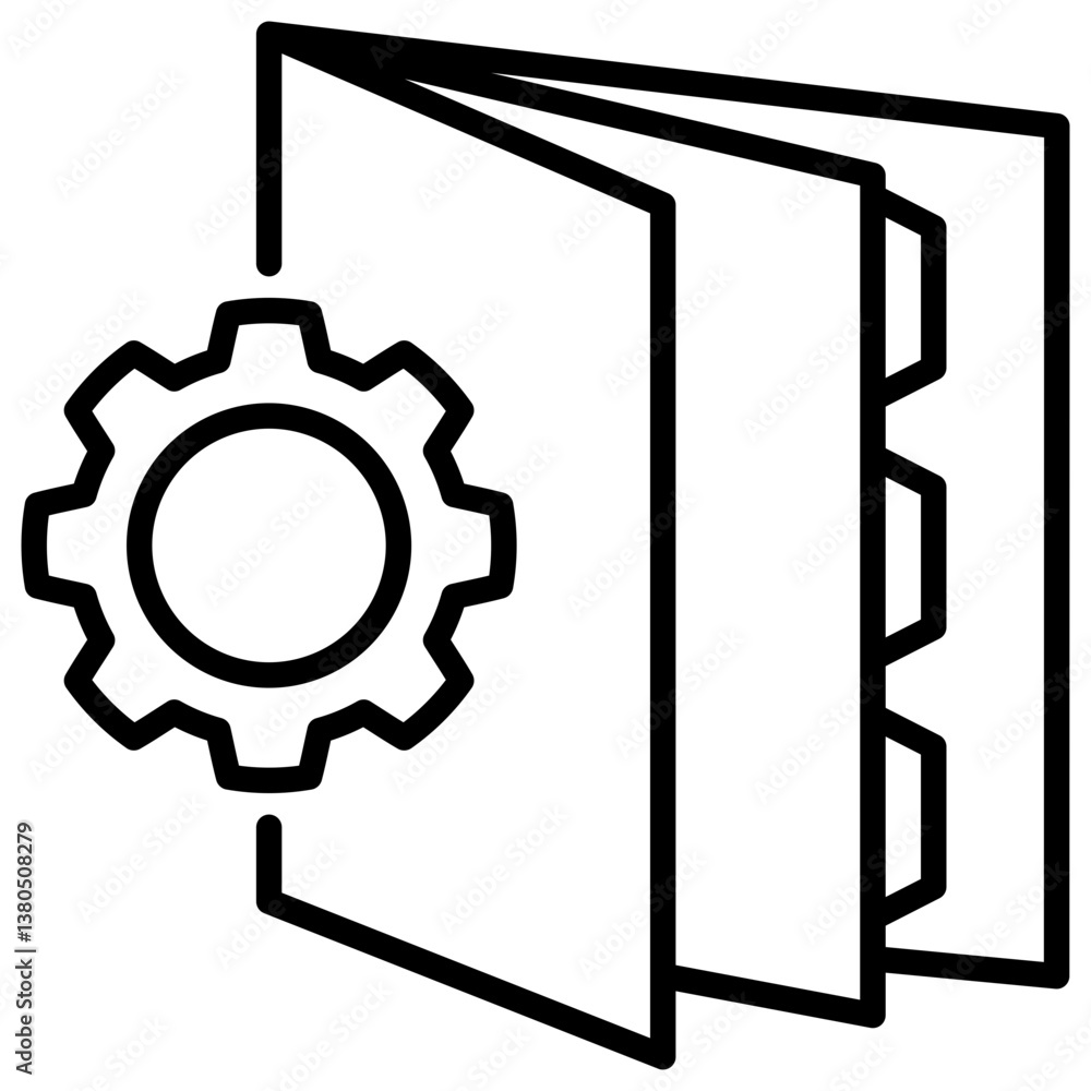 Poster project line icon