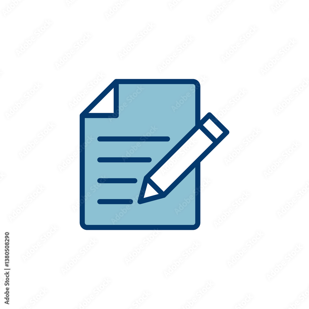 Poster note icon vector isolated on white background. taking note icon vector. edit line icon. document wri