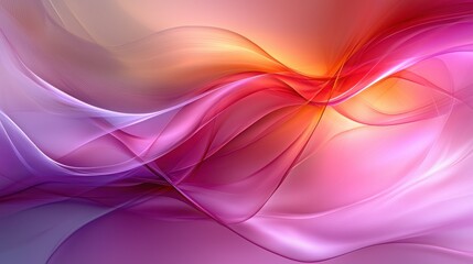 Naklejka premium Abstract Colorful Waves: A Symphony of Pink, Purple, and Orange Hues