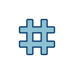Hashtag icon vector isolated on white background. hashtag vector icon
