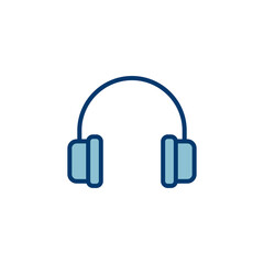 Headphone icon vector isolated on white background. Headphone vector icon. Call us