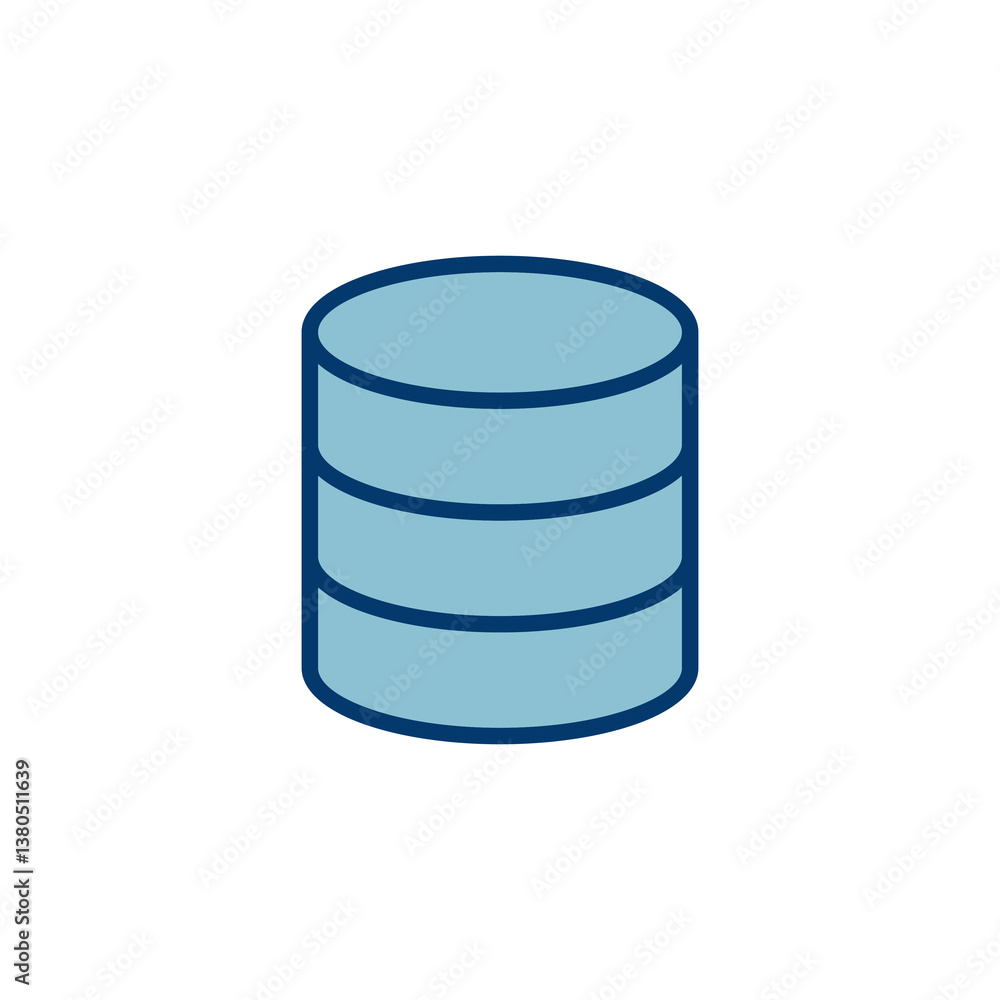Poster database icon vector isolated on white background. database vector icon