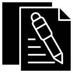 Edit Document Glyph Icon