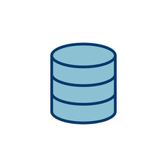 Database icon vector isolated on white background. database vector icon