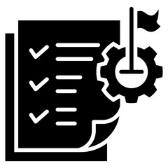 Goal Setting Glyph Icon
