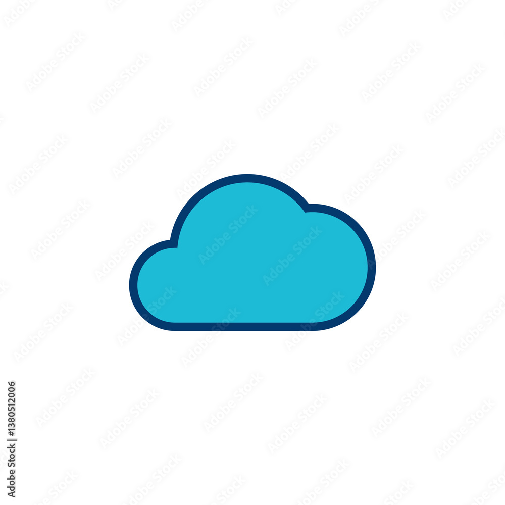 Aufkleber cloud icon vector isolated on white background. cloud computing icon