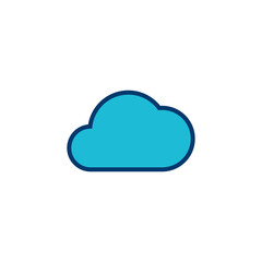 Cloud icon vector isolated on white background. cloud computing icon