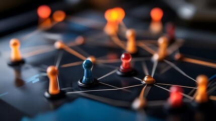 Network Strategy Game Global Competition Closeup.