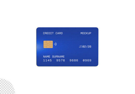 Credit Card Mockup Top View