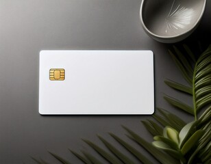 blank white credit card for financial mockups and branding projects