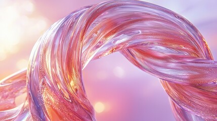 Obraz premium Abstract Pink Swirls: A mesmerizing dance of light and color.