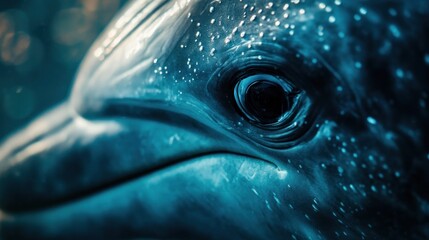 Dolphin's Eye: A Close-Up Look into the Depths of the Ocean