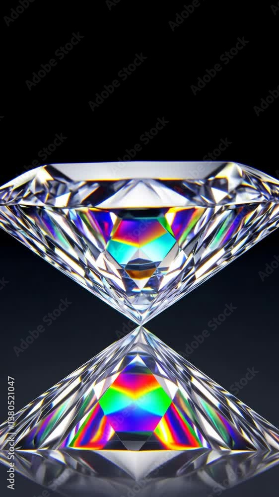 Poster a diamond is on a table. the diamond is in the center of the image. the diamond is surrounded by a r