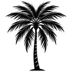 Palm Tree Silhouette Vector - High-Quality Isolated Design