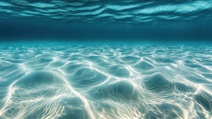 Ultra-clear waters gently swirling over fine white sandbanks, intricate details of wave formations visible beneathsurface, seamless transition of colors creating awe-inspiring seascape,