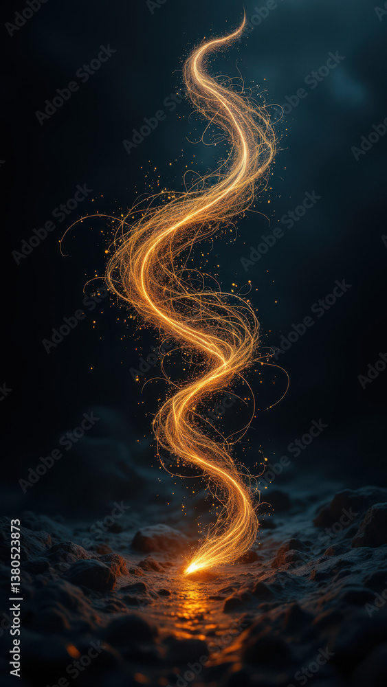Aufkleber a swirling digital vortex embodying modern technology's fluidity and dynamism set against a dark bac
