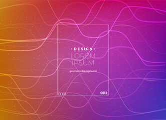 Flat vector. Minimal geometric background. Dynamic shapes composition. Eps10 vector.