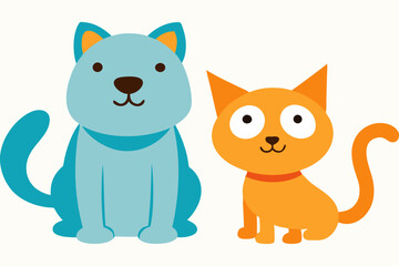 Obraz premium Cat and dog design, vector illustration Flat design.