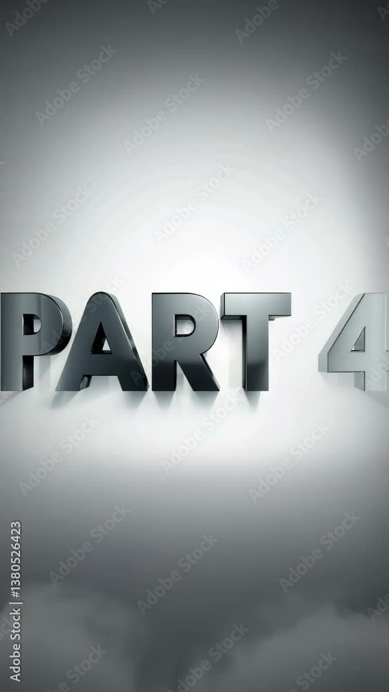 Poster Part 4 is written in silver letters. The letters are large and bold. The letters are in the middle of the image