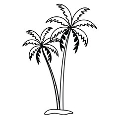 Obraz premium Palm Tree Silhouette Vector - High-Quality Isolated Design