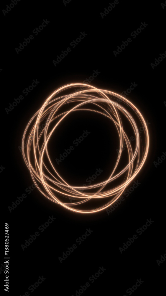 Poster technology-themed abstract circular formation with futuristic design elements.
