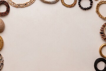 Handcrafted bangles arranged in circular pattern highlighting un
