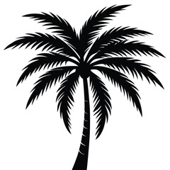 Obraz premium Palm Tree Silhouette Vector - High-Quality Isolated Design