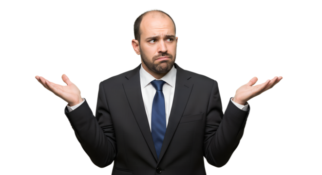 young businessman with arms raised, transparent png