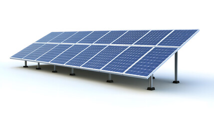 Sustainable Energy Solutions: Solar Panels in Urban Landscape at Sunrise	