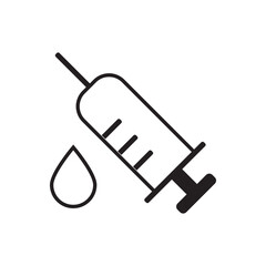 syringe icon logo vector design