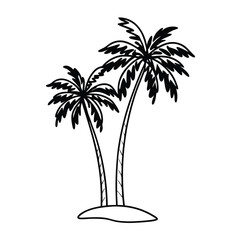 Palm Tree Silhouette Vector - High-Quality Isolated Design
