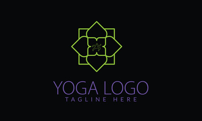 Yoga pose vector logo design template. Yoga pose vector logo design template.