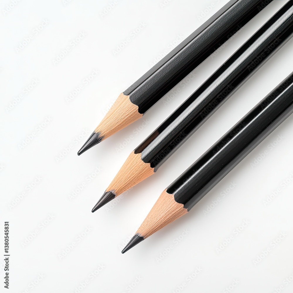 Poster hyperrealistic black pencil art showcase studio art display creative environment close-up view