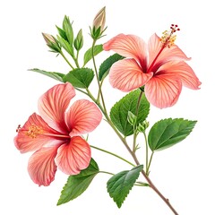 hibiscus flower isolated on white background