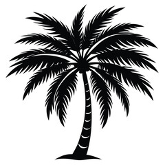 Palm Tree Silhouette Vector - High-Quality Isolated Design