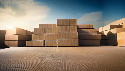 stacked cardboard boxes ready for shipping and storage solutions