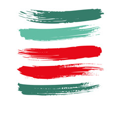 Obraz premium Grunge Brush Strokes Set - Rough Textured Paint Splatters, Distressed Edgy Background Elements for Digital Design, Print, and Artistic Projects