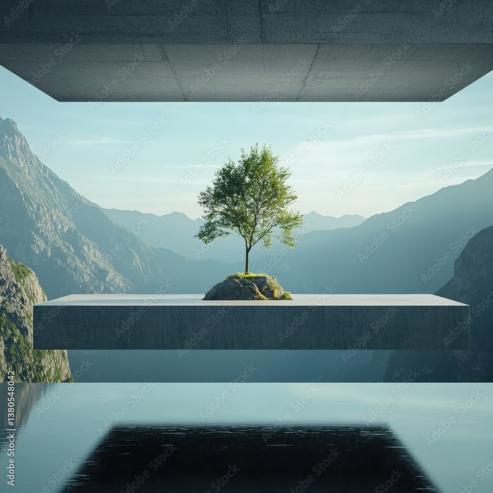 Poster animation exploring the contrasts between natural and artificial environments