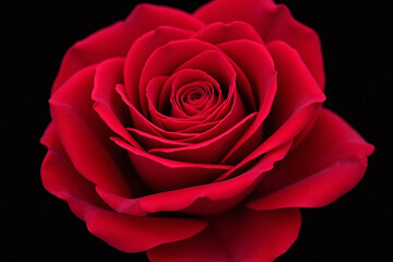 single red rose on a wooden table